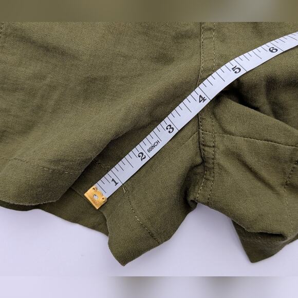 NWOT Madewell Linen-Blend Easy Pull-On Shorts Loden Green Size XS - Picture 7 of 9
